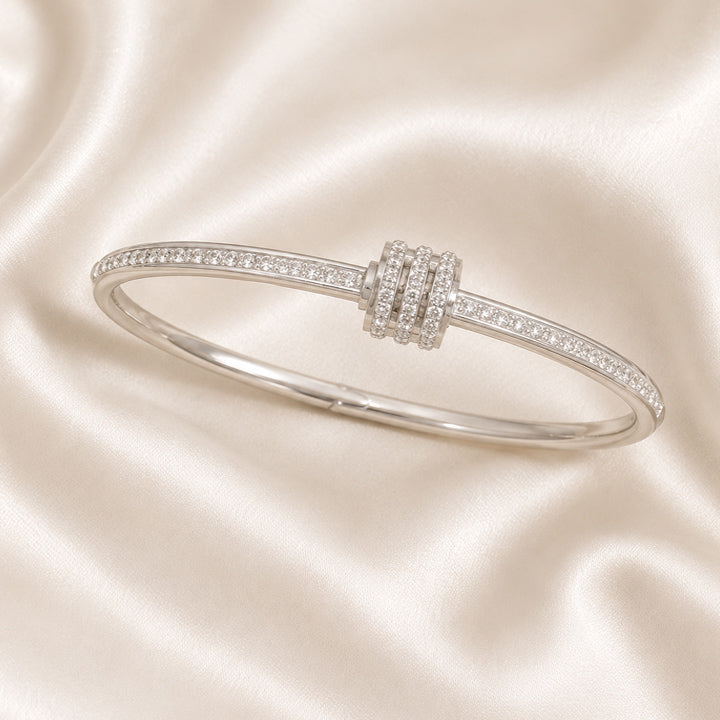 Aurélie Pavé Stainless Steel Bangle