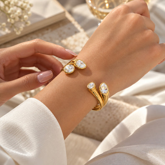 Lucia Crystal Cuff