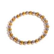 Luna Dual Tone Beaded Bracelet