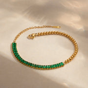 Emerald Lumière Beaded Bracelet