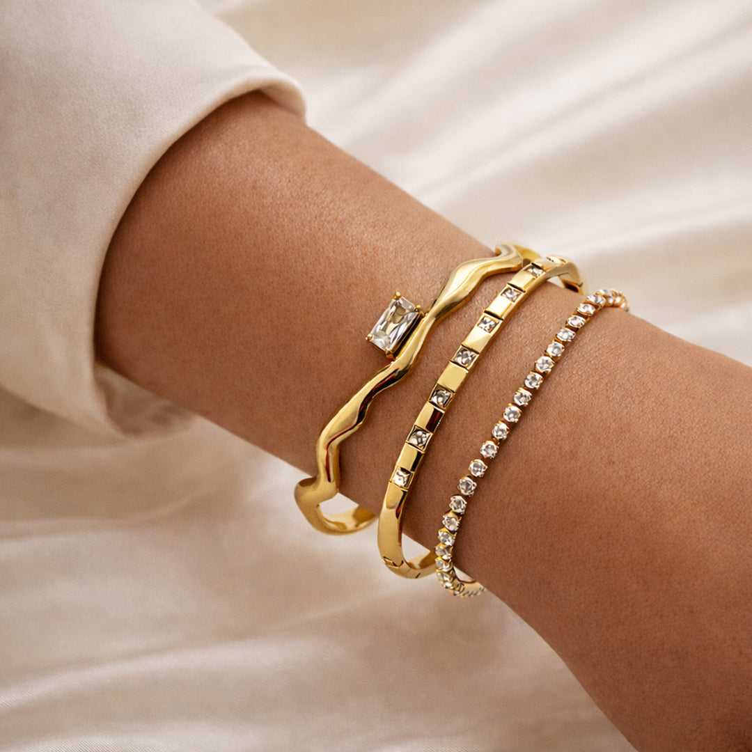 Sculpted Zircon Trio Set