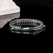 Stainless Steel Chain with Green Cord