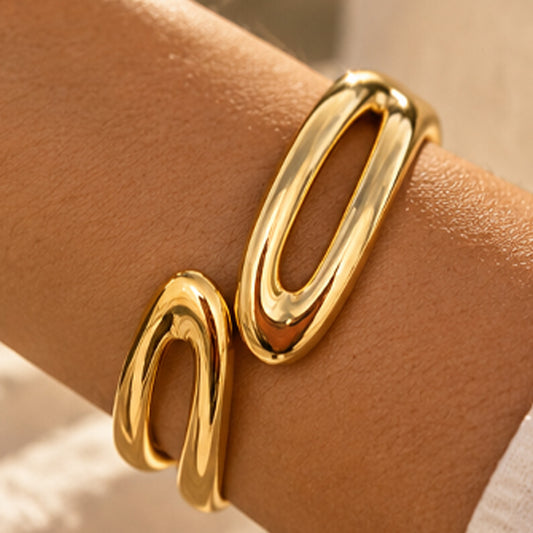 Ravello Sculptural Gold Cuff